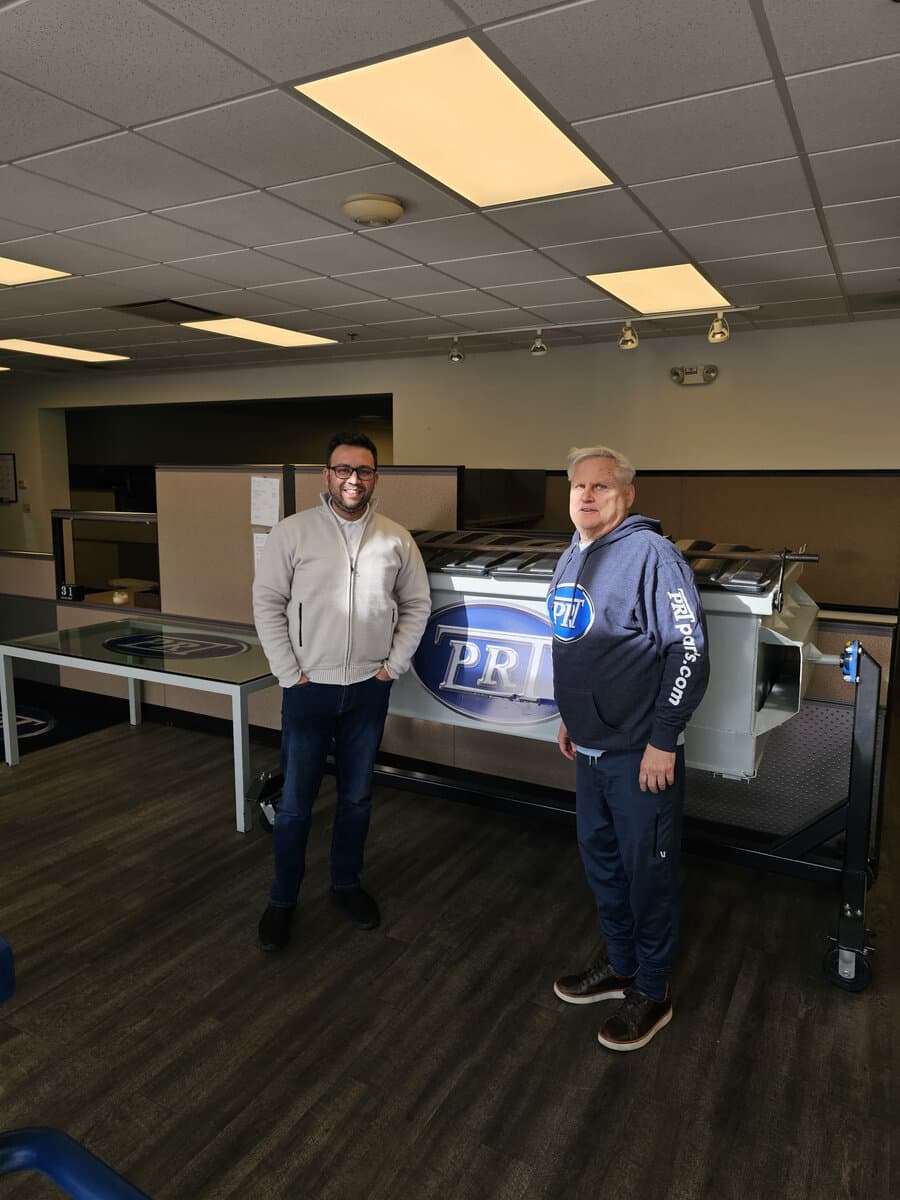 Techanzy CEO Shahzeb with Kevin Gavin, Owner of PRT